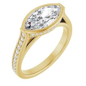 Rings 18K Yellow  12x6 mm Marquise Engagement Ring Mounting