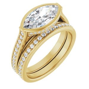 Rings 18K Yellow  12x6 mm Marquise Engagement Ring Mounting