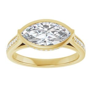 Rings 18K Yellow  12x6 mm Marquise Engagement Ring Mounting