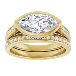 Rings 18K Yellow  12x6 mm Marquise Engagement Ring Mounting