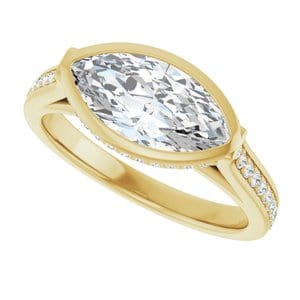 Rings 18K Yellow  12x6 mm Marquise Engagement Ring Mounting