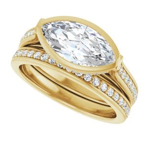 Rings 18K Yellow  12x6 mm Marquise Engagement Ring Mounting