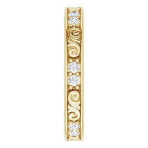 Rings 14K Yellow 1.75 mm Round Eternity Band Mounting Size 6.5