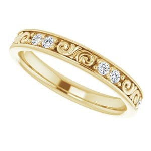 Rings 14K Yellow 1.75 mm Round Eternity Band Mounting Size 6.5