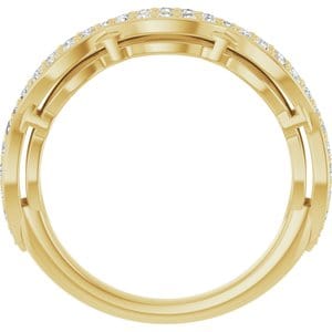 Rings 14K Yellow 1.3 mm Round Anniversary Band Mounting