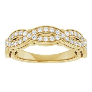 Rings 14K Yellow 1.3 mm Round Anniversary Band Mounting