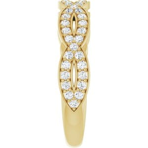 Rings 14K Yellow 1.3 mm Round Anniversary Band Mounting