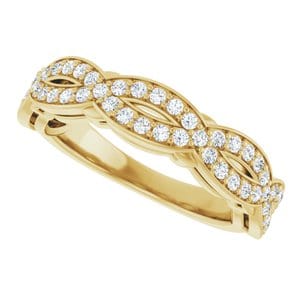 Rings 14K Yellow 1.3 mm Round Anniversary Band Mounting