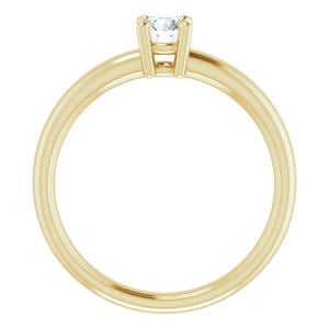 Rings 14K Yellow 4.4 mm Round Engagement Ring Mounting