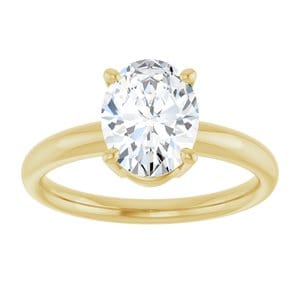 Rings 14K Yellow 9x7 mm Oval Engagement Ring Mounting