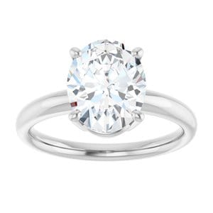 Rings Sterling Silver 10x8 mm Oval Engagement Ring Mounting