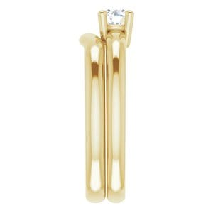 Rings 14K Yellow 4.4 mm Round Engagement Ring Mounting