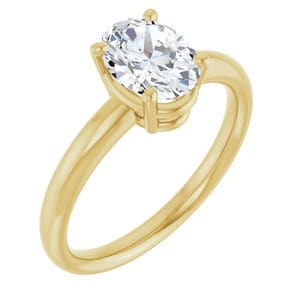 Rings 14K Yellow 8x6 mm Oval Engagement Ring Mounting