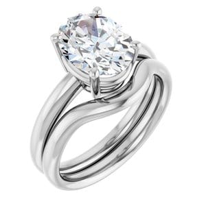 Rings Sterling Silver 10x8 mm Oval Engagement Ring Mounting