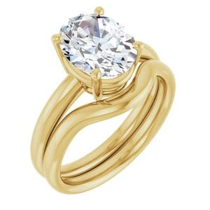 Rings 14K Yellow 10x8 mm Oval Engagement Ring Mounting