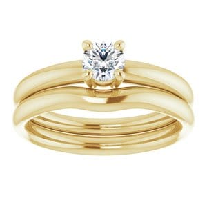Rings 14K Yellow 4.4 mm Round Engagement Ring Mounting