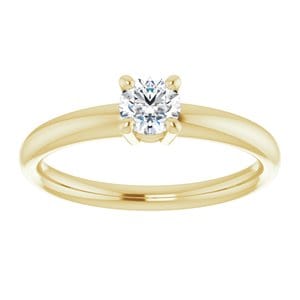 Rings 14K Yellow 4.4 mm Round Engagement Ring Mounting
