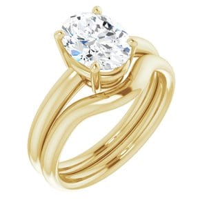 Rings 14K Yellow 9x7 mm Oval Engagement Ring Mounting