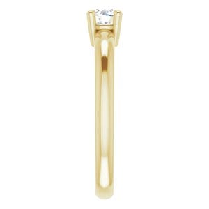 Rings 14K Yellow 4.4 mm Round Engagement Ring Mounting