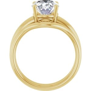 Rings 14K Yellow 10x8 mm Oval Engagement Ring Mounting