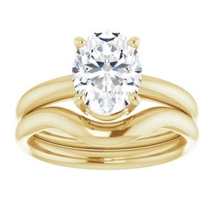 Rings 14K Yellow 9x7 mm Oval Engagement Ring Mounting