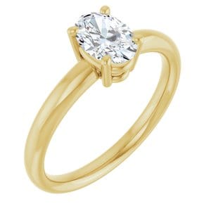 Rings 14K Yellow 7x5 mm Oval Engagement Ring Mounting
