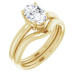 Rings 14K Yellow 8x6 mm Oval Engagement Ring Mounting