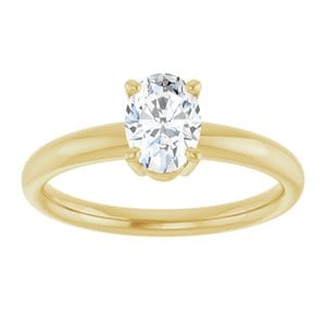Rings 14K Yellow 7x5 mm Oval Engagement Ring Mounting
