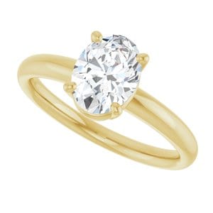 Rings 14K Yellow 8x6 mm Oval Engagement Ring Mounting