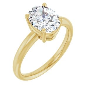 Rings 14K Yellow 9x7 mm Oval Engagement Ring Mounting