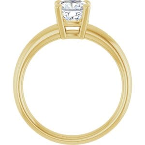 Rings 14K Yellow 6 mm Cushion Engagement Ring Mounting