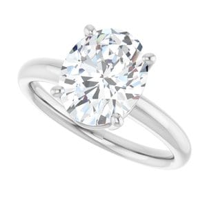 Rings Sterling Silver 10x8 mm Oval Engagement Ring Mounting