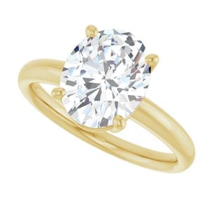 Rings 14K Yellow 10x8 mm Oval Engagement Ring Mounting