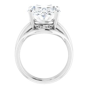 Rings Sterling Silver 16x12 mm Oval Engagement Ring Mounting