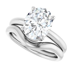 Rings Sterling Silver 10x8 mm Oval Engagement Ring Mounting