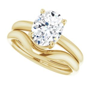 Rings 14K Yellow 9x7 mm Oval Engagement Ring Mounting