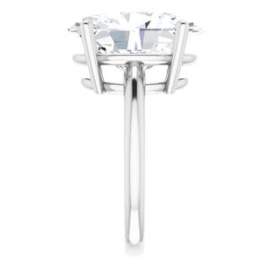 Rings Sterling Silver 16x12 mm Oval Engagement Ring Mounting