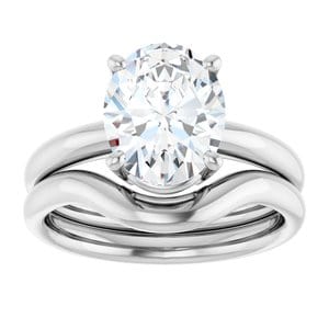 Rings Sterling Silver 10x8 mm Oval Engagement Ring Mounting