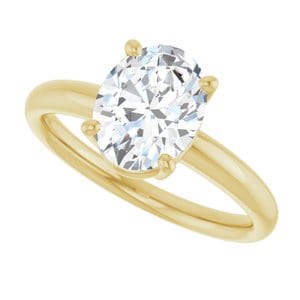 Rings 14K Yellow 9x7 mm Oval Engagement Ring Mounting
