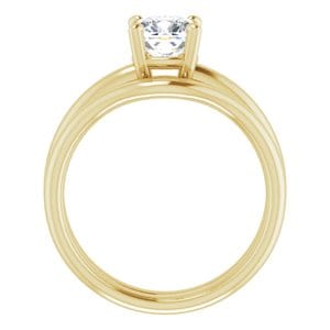 Rings 14K Yellow 6 mm Cushion Engagement Ring Mounting