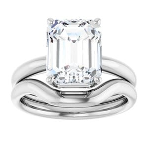Rings Sterling Silver 10x8 mm Emerald Engagement Ring Mounting