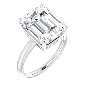 Rings Sterling Silver 12x10 mm Emerald Engagement Ring Mounting