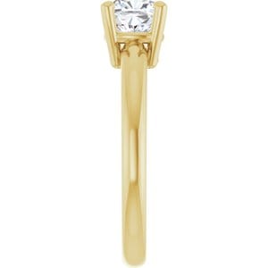 Rings 14K Yellow 6 mm Cushion Engagement Ring Mounting