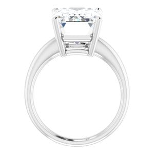 Rings Sterling Silver 14x10 mm Emerald Engagement Ring Mounting