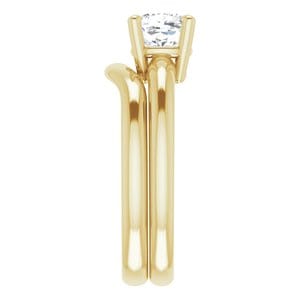 Rings 14K Yellow 6 mm Cushion Engagement Ring Mounting