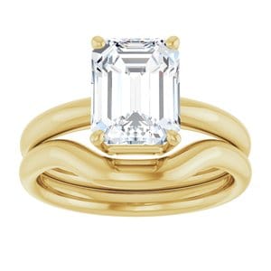 Rings 14K Yellow 9x7 mm Emerald Engagement Ring Mounting