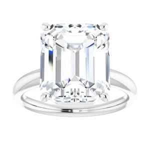 Rings Sterling Silver 12x10 mm Emerald Engagement Ring Mounting