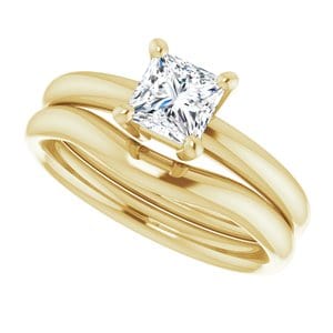 Rings 14K Yellow 5 mm Square Engagement Ring Mounting