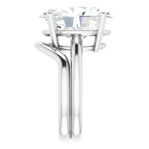 Rings Sterling Silver 16x12 mm Oval Engagement Ring Mounting