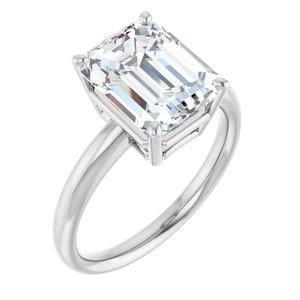 Rings Sterling Silver 10x8 mm Emerald Engagement Ring Mounting